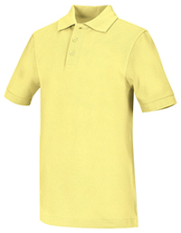 Classroom Uniforms Adult Unisex Short Sleeve Pique Polo Yellow (58324-YEL)