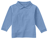 Classroom Uniforms Preschool Long Sleeve Pique Polo SS Light Blue (58350-SSLB)