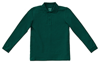 Classroom Uniforms Youth Unisex Long Sleeve Pique Polo Hunter Green (58352-SSHN)
