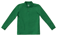 Classroom Uniforms Youth Unisex Long Sleeve Pique Polo SS Kelly Green (58352-SSKG)