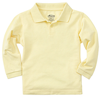 Classroom Uniforms Youth Unisex Long Sleeve Pique Polo Yellow (58352-YEL)