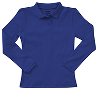 Classroom Uniforms Junior Long Sleeve Fitted Interlock Polo SS Royal (58544-SSRY)