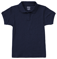 Classroom Girls Short Sleeve Fitted Interlock Polo (58582-DNVY) (58582-DNVY)