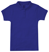 Classroom Uniforms Girls Short Sleeve Fitted Interlock Polo SS Royal (58582-SSRY)