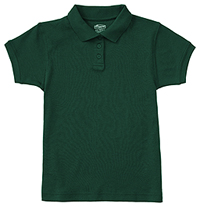 Classroom Uniforms Junior SS Fitted Interlock Polo Hunter Green (58584-SSHN)