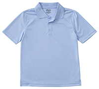 Classroom Uniforms Adult Unisex Moisture-Wicking Polo Shirt SS Light Blue (58604-SSLB)