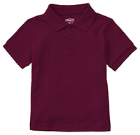 Classroom Uniforms Preschool Unisex SS Interlock Polo Burgundy (58830-BUR)