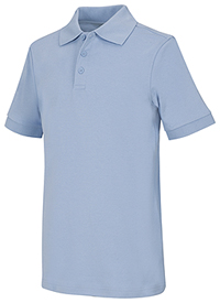 Classroom Uniforms Youth Unisex Short Sleeve Interlock Polo SS Light Blue (58912-SSLB)