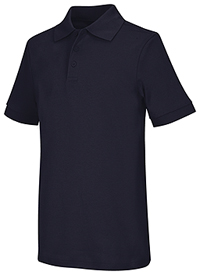 Classroom Uniforms Adult Unisex Short Sleeve Interlock Polo Dark Navy (58914-DNVY)