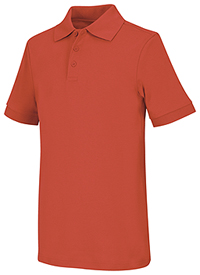 Classroom Uniforms Adult Unisex Short Sleeve Interlock Polo Orange (58914-ORG)