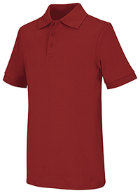 Classroom Uniforms Adult Unisex Short Sleeve Interlock Polo Red (58914-RED)