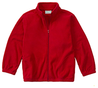 Classroom Uniforms Adult Unisex Polar Fleece Jacket Red (59204-RED)