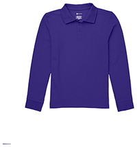 Classroom Uniforms Youth Long Sleeve Pique Polo Dark Purple (CR835Y-DKPR)