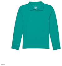 Classroom Uniforms Youth Long Sleeve Pique Polo Teal Blue (CR835Y-TEAL)