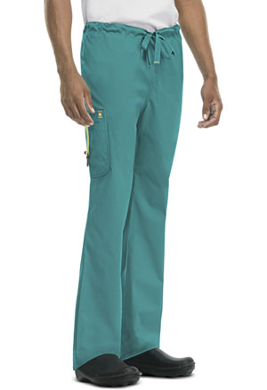 Code Happy Men's Drawstring Cargo Pant Teal Blue (16001A-TLCH)