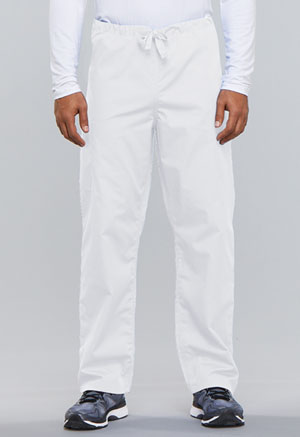 Cherokee Workwear Unisex Drawstring Cargo Pant White (4100-WHTW)