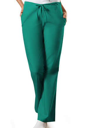 Cherokee Workwear Natural Rise Flare Leg Drawstring Pant Surgical Green (4101-SGRW)