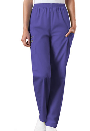 Cherokee Workwear Natural Rise Tapered Pull-On Cargo Pant Grape (4200-GRPW)