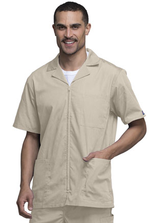 Cherokee Workwear Men's Zip Front Jacket Khaki (4300-KAKW)