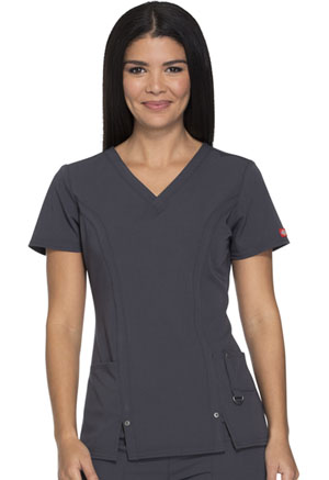 Dickies Xtreme Stretch V-Neck Top in
Light Pewter (82851-PEWZ)