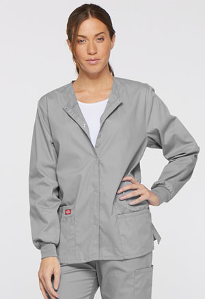 Dickies EDS Signature Snap Front Warm-Up Jacket in
Grey (86306-GRWZ)