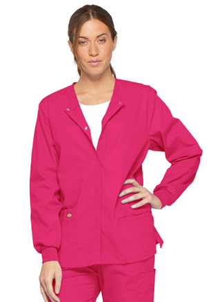 Dickies EDS Signature Snap Front Warm-Up Jacket in
Hot Pink (86306-HPKZ)