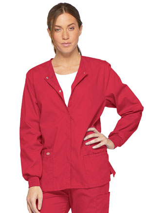 Dickies EDS Signature Snap Front Warm-Up Jacket in
Red (86306-REWZ)