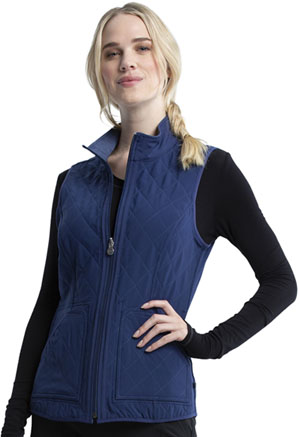 Cherokee Reversible Quilted Vest Heather Navy / Navy Combo (CK530A-HNNY)