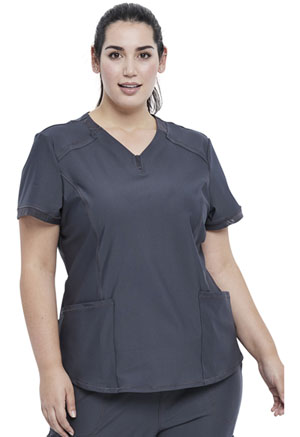 Cherokee V-Neck Top Pewter (CK723-PWT)