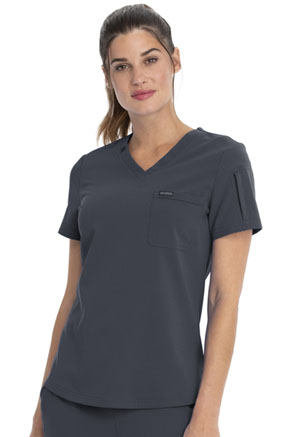 Cherokee Tuckable V-Neck Top Pewter (CK788A-PWT)