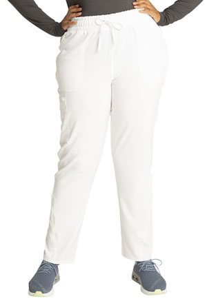 Cherokee Mid Rise Tapered Leg Drawstring Pant White (CKA184-WHT)