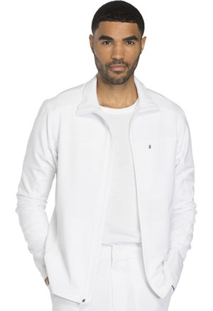 Dickies Dynamix Men's Zip Front Warm-up Jacket in
White (DK310-WHT)