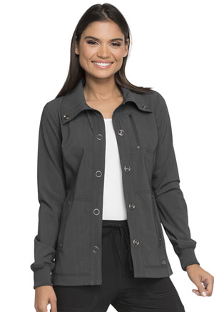 Dickies Advance Solid Tonal Twist Snap Front Jacket in
Pewter (DK345-PWT)