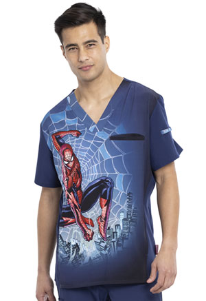 Tooniforms Men's V-Neck Top Way Of The Web (TF700-MAWY)