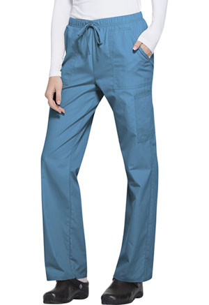 ScrubStar Women's Brushed Poplin Drawstring Pant Deep Turquoise (WD007-DPWM)