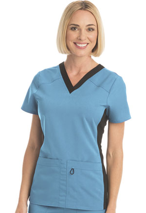 ScrubStar Women's Premium Flex Stretch V-neck Top Turquoise (WD803-RTWM)