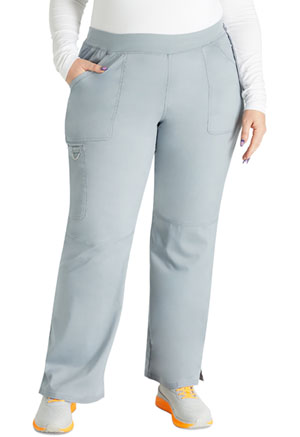 Cherokee Workwear Mid Rise Straight Leg Pull-on Pant Grey (WW110-GRY)