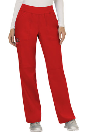 Cherokee Workwear Mid Rise Straight Leg Pull-on Pant Red (WW110-RED)