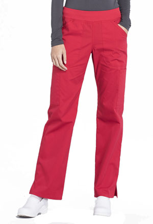 Cherokee Workwear Mid Rise Straight Leg Pull-on Cargo Pant Red (WW170-RED)