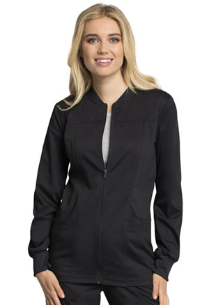 Cherokee Workwear Zip Front Jacket Black (WW305AB-BLK)