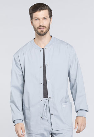 Workwear WW Professionals Men's Snap Front Jacket (WW360-GRY) (WW360-GRY)