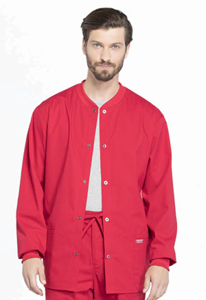 Workwear WW Professionals Men's Snap Front Jacket (WW360-RED) (WW360-RED)