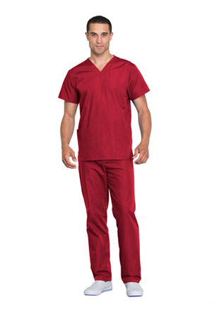 Cherokee Workwear Unisex Top and Pant Set Red (WW530C-REDW)