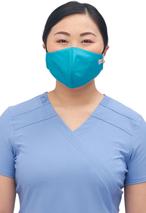 Cherokee Workwear Adult 5 Face Covering Bundle Pack Teal Blue (WW560AB-TLB)