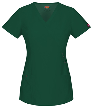 Dickies Xtreme Stretch Mock Wrap Top in
Hunter Green (85956-HTRZ)