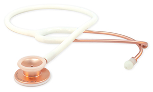 ADC ADSCOPE-Ultra Lite Clinician Stethoscope Rose Gold, White (AD619-RGWH)