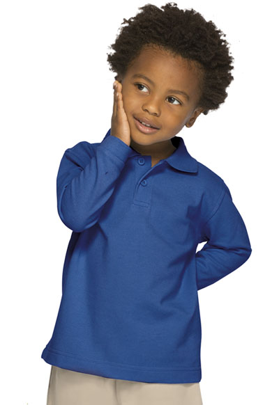 Classroom Uniforms Unisex-Child Preschool Unisex Long Sleeve Pique Polo Preschool Unisex Long Sleeve Pique Polo Button Down Collar Long Sleeve Polo Shirt