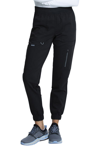 Mid Rise Drawstring Jogger in Black 