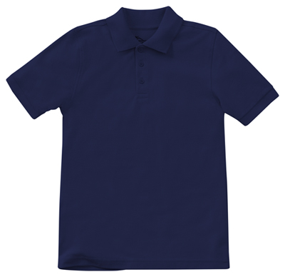 Classroom Unisex Adult Unisex Short Sleeve Pique Polo Blue