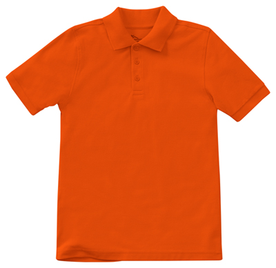 Classroom Unisex Adult Unisex Short Sleeve Pique Polo Orange